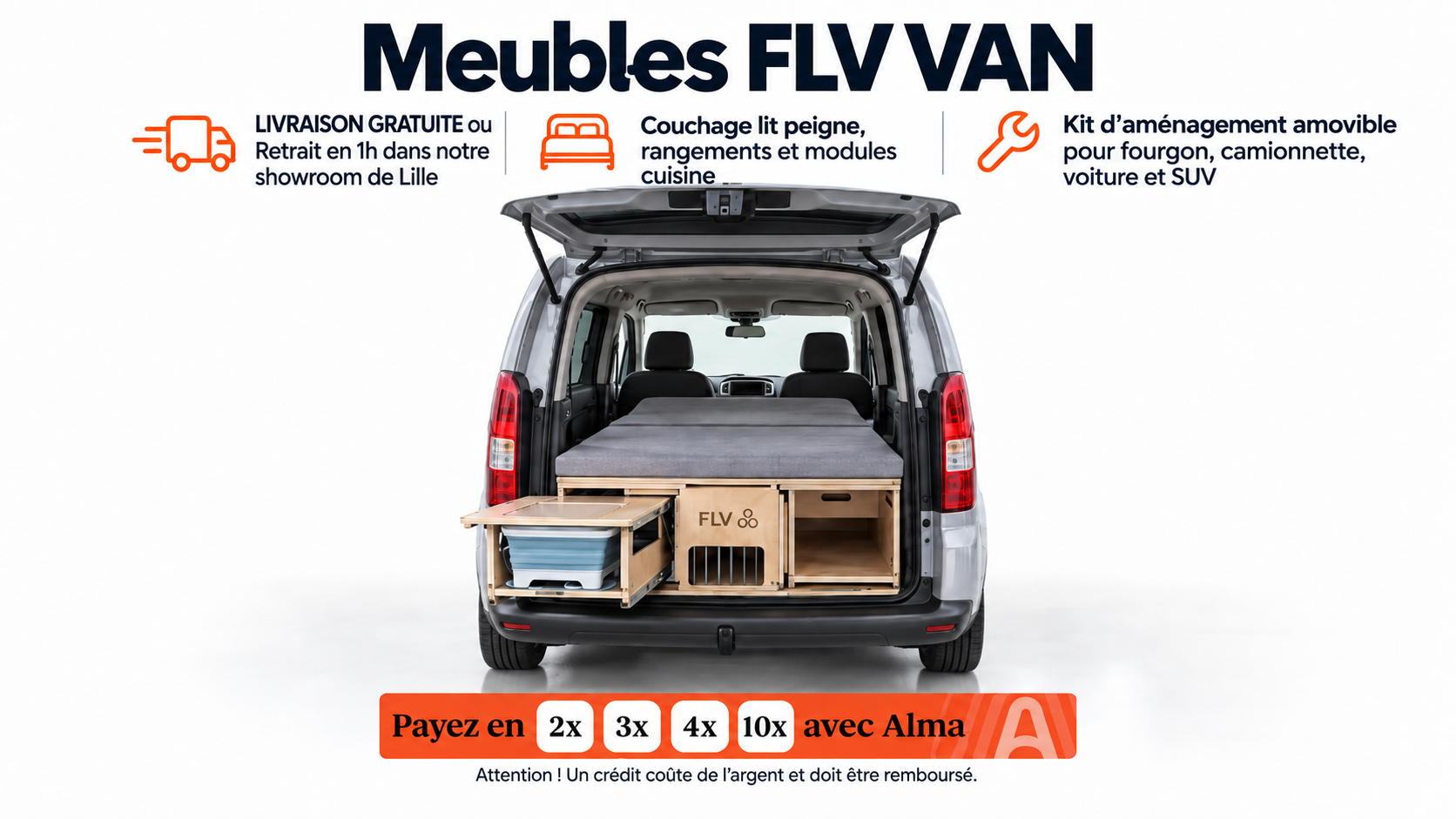 Kits amovibles loisirs pour véhicules